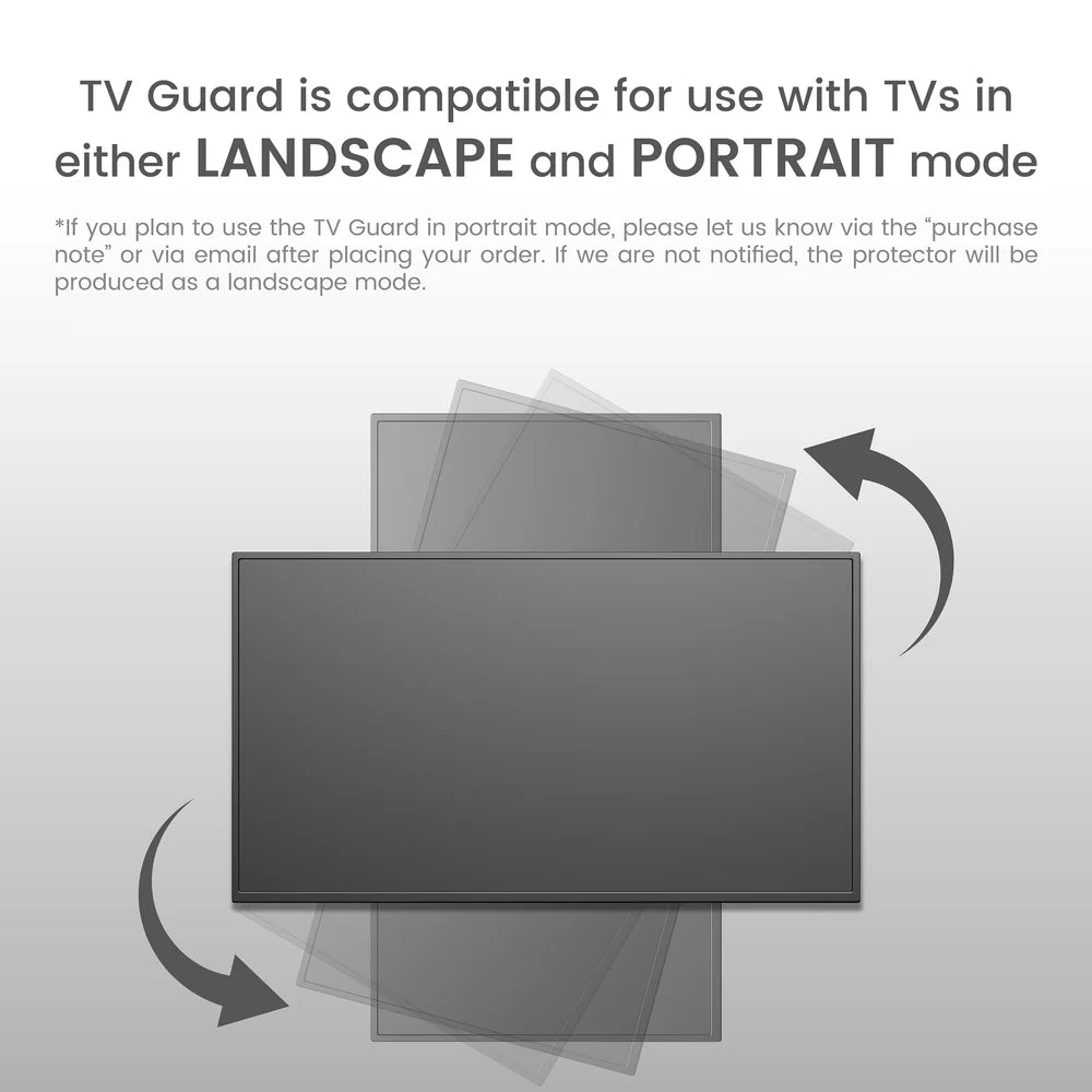 Original TV screen protector, scratch and impact resistant
